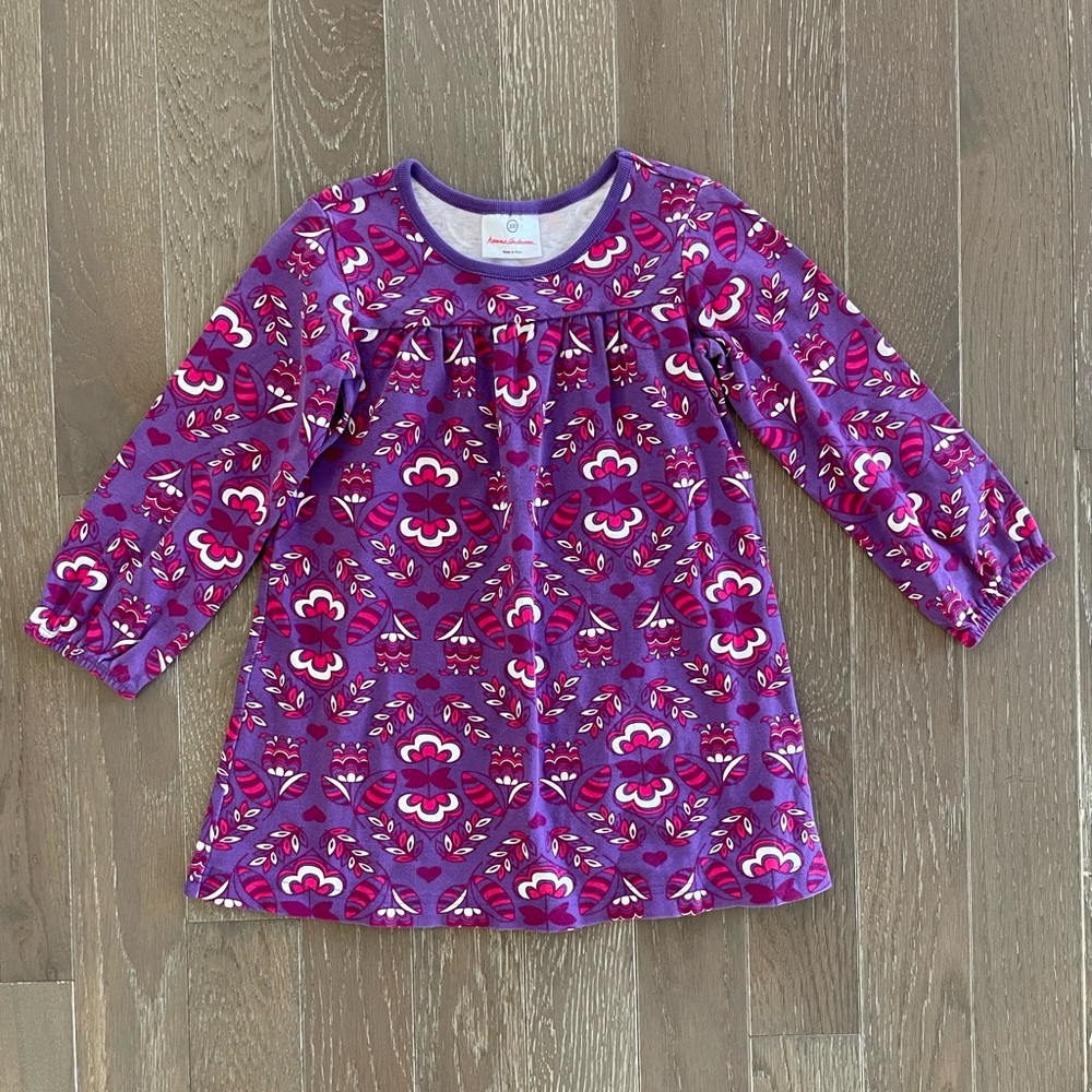 Hanna Andersson Cotton Purple Floral Dress